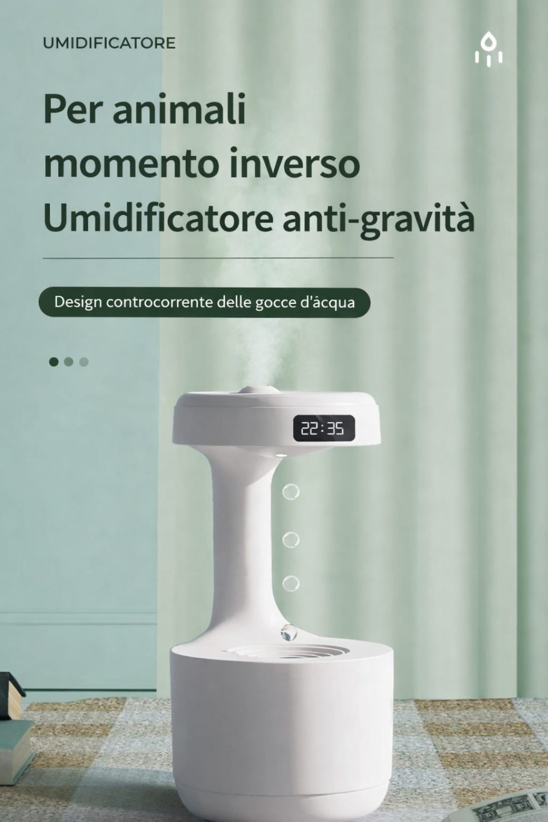Umidificatore Antigravità a Goccia 600ml
